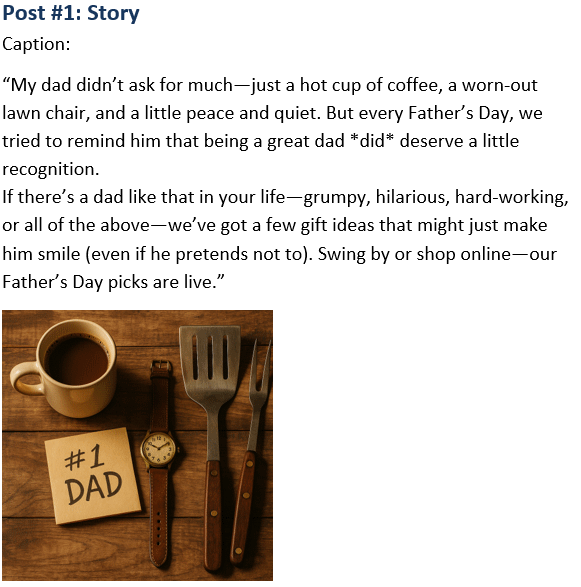 Fathers day post content and imag Fathers day post content and imag